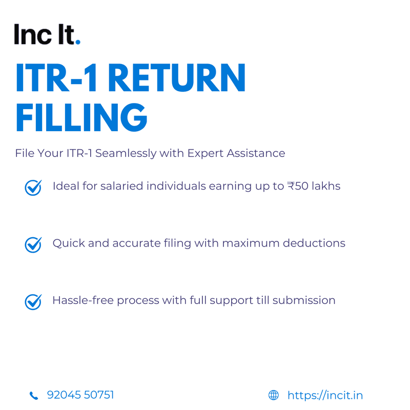 ITR-1 Return Filling
